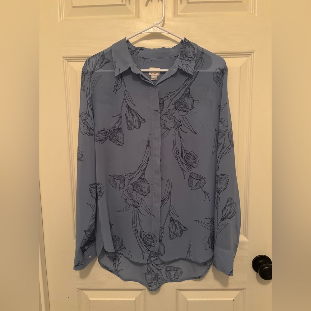 A New Day Blue Floral Shirt